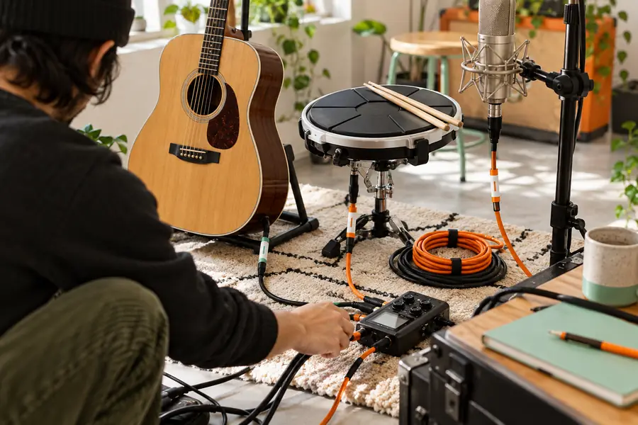 Audio source prepared for a conversion workflow